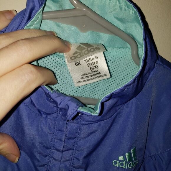 ADIDAS PURPLE LIGHTWEIGHT JACKET SIZE 6X NWOT - Picture 2 of 5